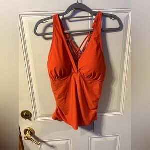 New With Tags DACI Bold Orange Women's One-Piece Top